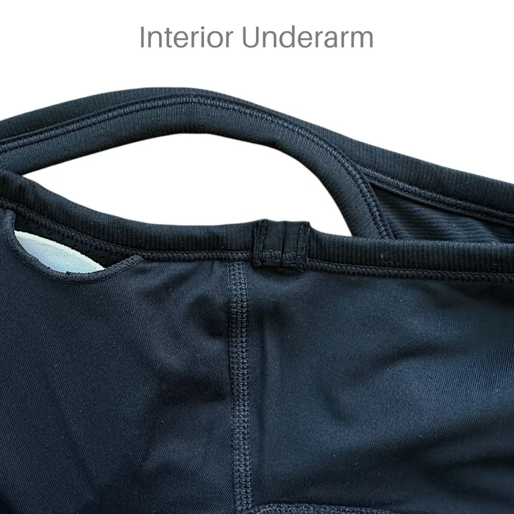 PRANA | NWOT BECKSA BLACK RIBBED BRALETTE YOGA UPF 50 | XS